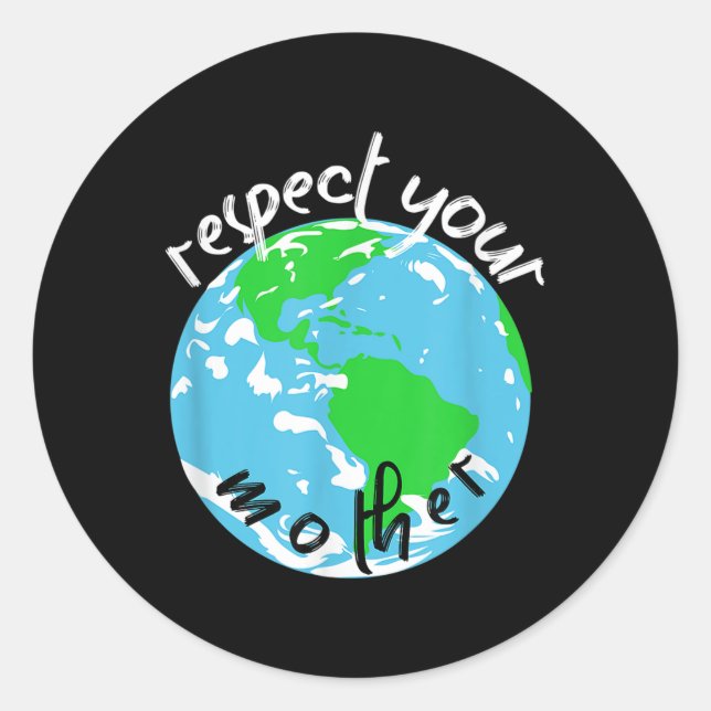 Pegatina Redonda Protección de la Naturaleza, Calefacción del Aire  (Anverso)