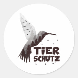 Pegatina Redonda Protección del medio ambiente