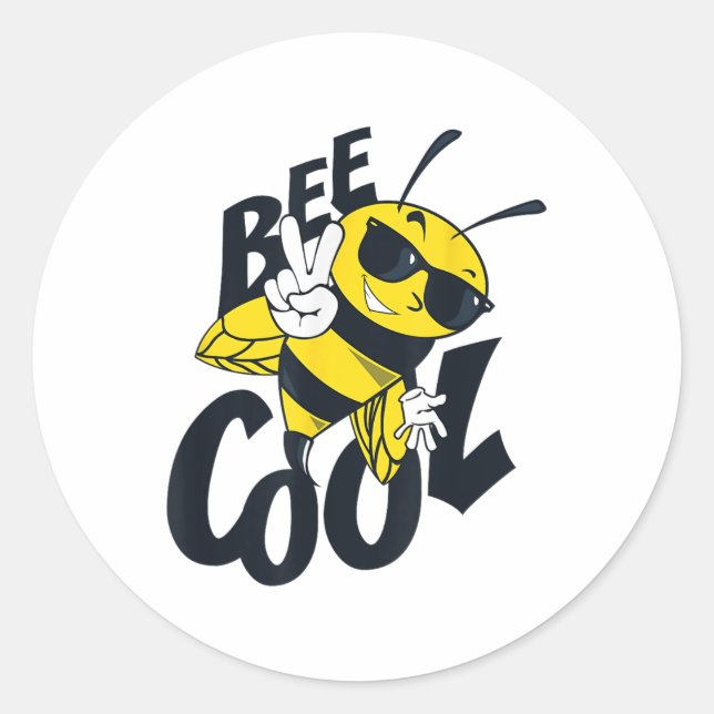 Pegatina Redonda Protección del medio ambiente de Bee Guay Design P (Anverso)