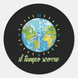 Pegatina Redonda Protector ambiental del planeta madre Tierra