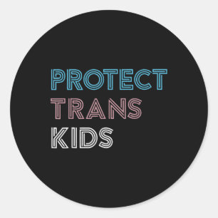Pegatina Redonda Proteger A Los Niños El Amor Es Amar A Los Gays Tr
