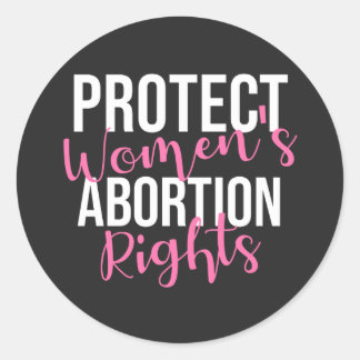 Pegatina Redonda Proteger los derechos de aborto de las mujeres