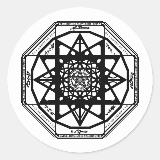 Pegatina Redonda Proteger Sigil (Anverso)