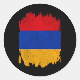 Pegatina Redonda Protesta con la bandera de Artsakh Armenia