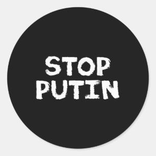 Pegatina Redonda Protesta contra la guerra de Putin