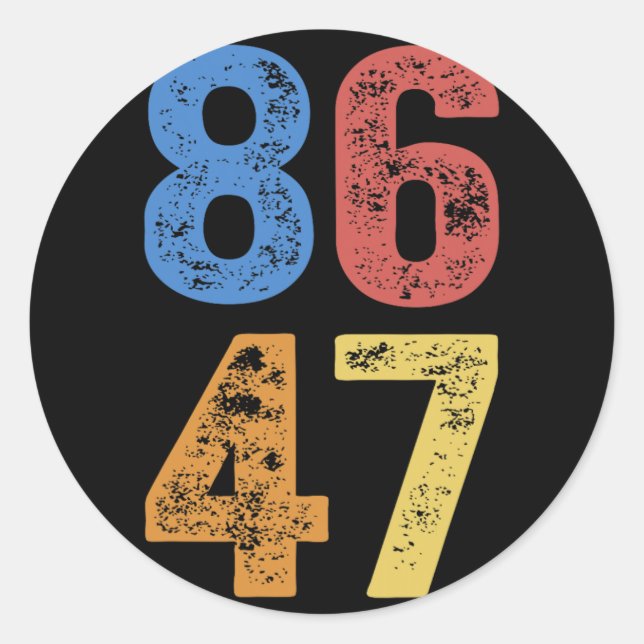 Pegatina Redonda Protesta contra Trump (Anverso)