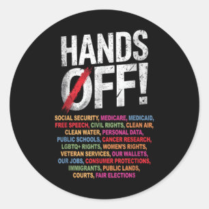 Pegatina Redonda Protesta de 2025 por Mi Seguridad Social