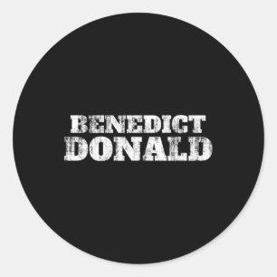 Pegatina Redonda Protesta de Benedicto Donald Trump