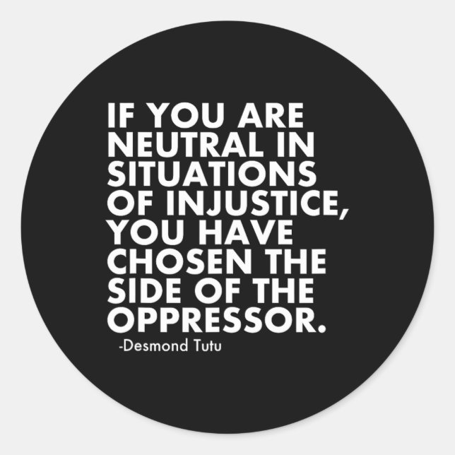 Pegatina Redonda Protesta de Trump (Anverso)