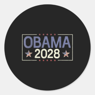 Pegatina Redonda Protesta política 2028 patriótica retro de Obama