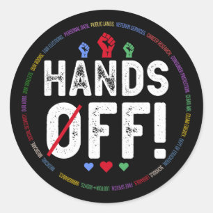 Pegatina Redonda Protestas Por La Seguridad Social Y Medicare Pro