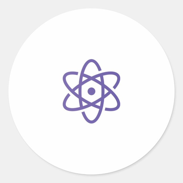 Pegatina Redonda Proton XPR logo Proton Crypto logo (Anverso)