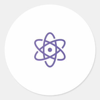 Pegatina Redonda Proton XPR logo Proton Crypto logo