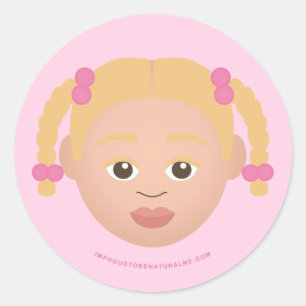 Pegatina Redonda #Proud2BNaturalMe Choose-My-Complexion