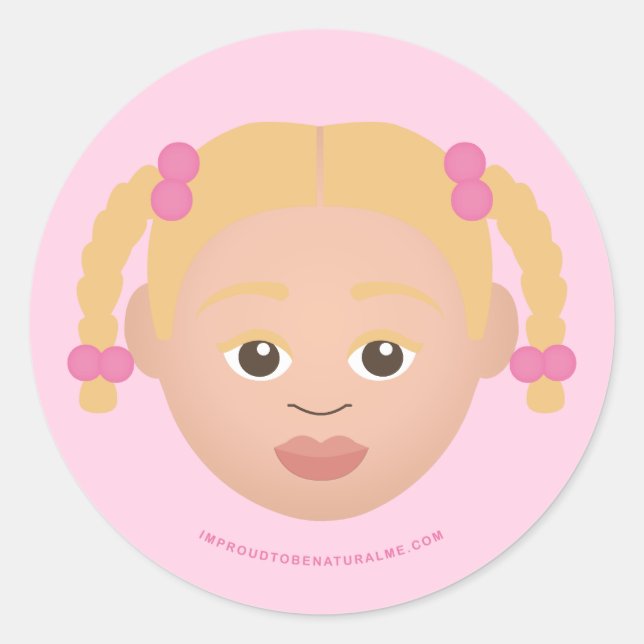 Pegatina Redonda #Proud2BNaturalMe Choose-My-Complexion (Anverso)