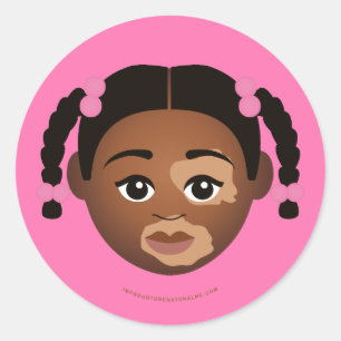 Pegatina Redonda #Proud2BNaturalMe Choose-My-Complexion