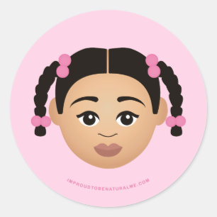 Pegatina Redonda #Proud2BNaturalMe Choose-My-Complexion