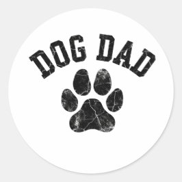 Pegatina Redonda Proud Dog Dad Funny Dog Lover