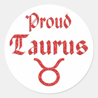 Pegatina Redonda Proud Taurus