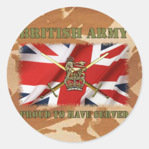 Pegatina Redonda Proud to UK have served ......