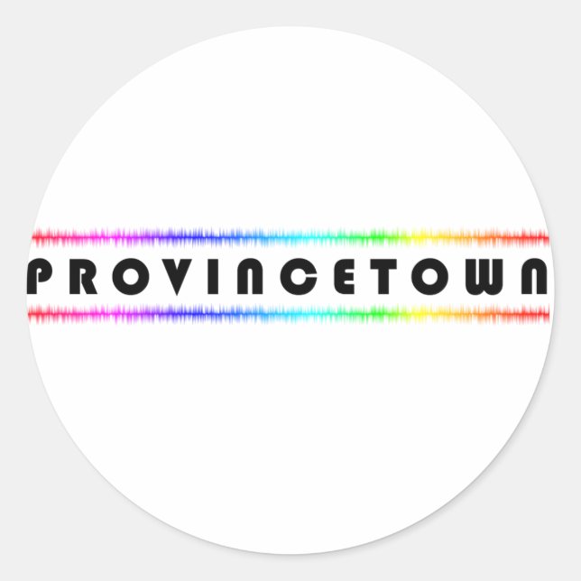 Pegatina Redonda Provincetown (Anverso)