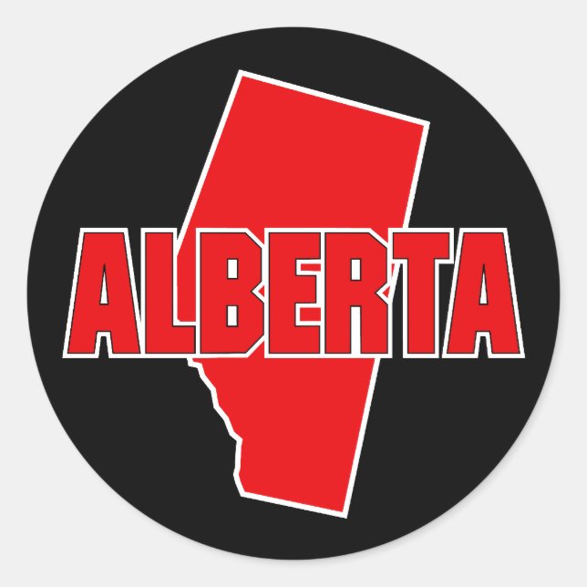 Pegatina Redonda Provincia de Alberta (Anverso)