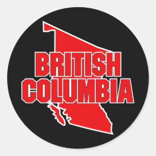 Pegatina Redonda Provincia de la Columbia Británica