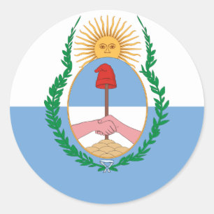 Pegatina Redonda Provincia de Mendoza, la Argentina, la Argentina