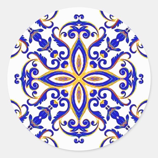 Pegatina Redonda Provincial de Francia (Anverso)