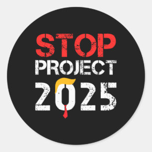 Pegatina Redonda Proyecto 2025 de Trump contra Trump 3