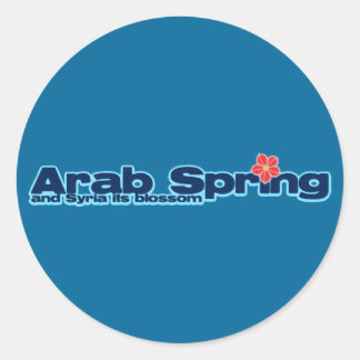 Pegatina Redonda Proyecto de caridad: Revolución Árabe en Siria