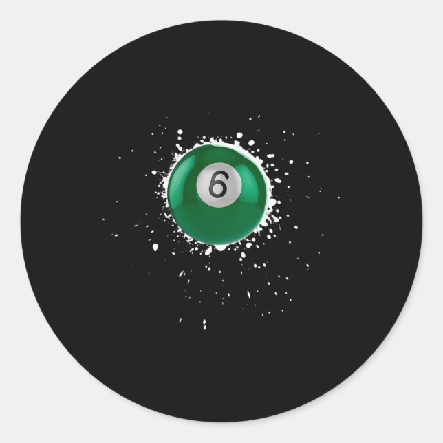 Pegatina Redonda Proyecto de ley Guay de 6 bolas de seis billones d (Anverso)