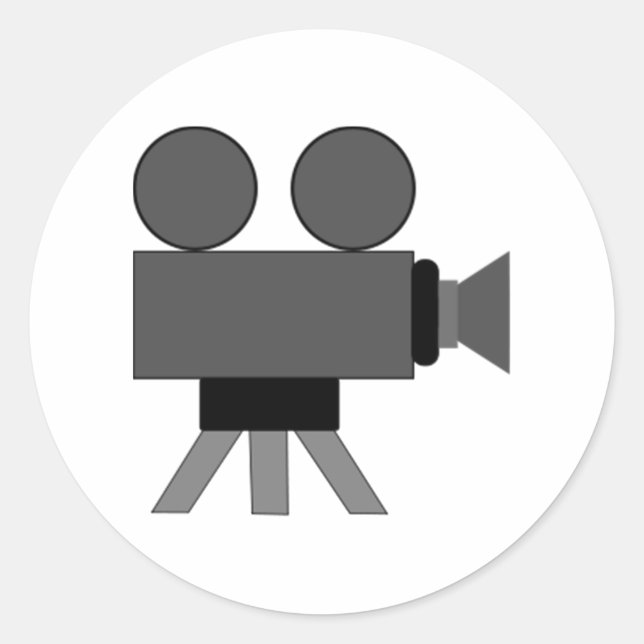 Pegatina Redonda Proyector de películas (Anverso)