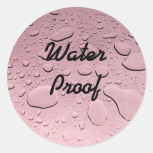 Pegatina Redonda Prueba de agua Splash Rosa libre Oro Drogas rosada
