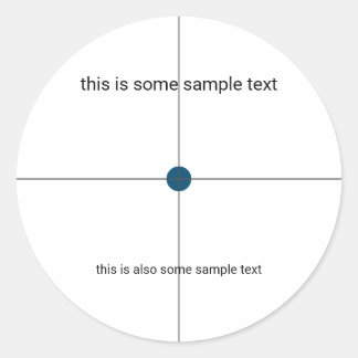 Pegatina Redonda prueba de muestreo