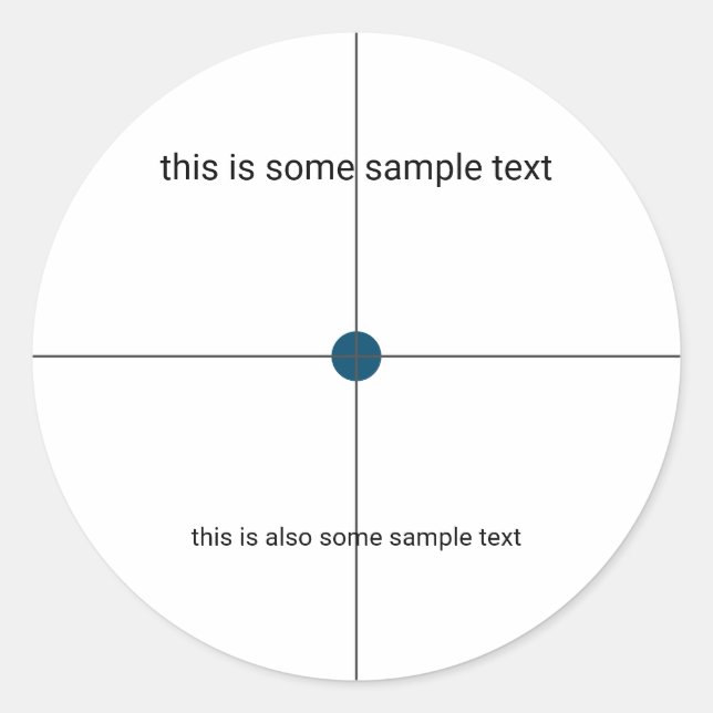Pegatina Redonda prueba de muestreo (Anverso)