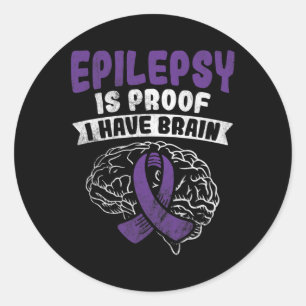 Pegatina Redonda Prueba De Que Tengo Conciencia Sobre La Epilepsia 