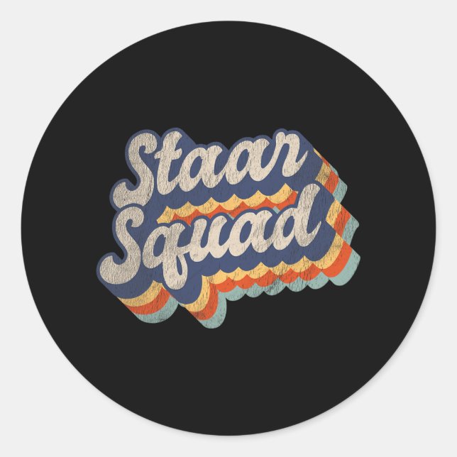 Pegatina Redonda Prueba del día de prueba del maestro elemental de  (Anverso)