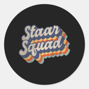 Pegatina Redonda Prueba del día de prueba del maestro elemental de