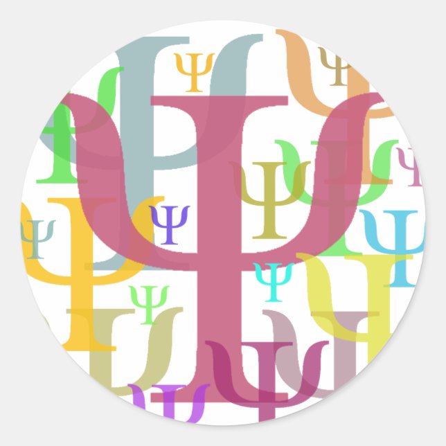 Pegatina Redonda Psi (Anverso)