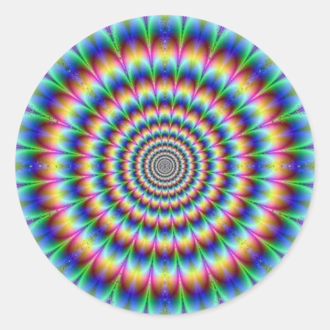 Pegatina Redonda Psichedelia (Anverso)