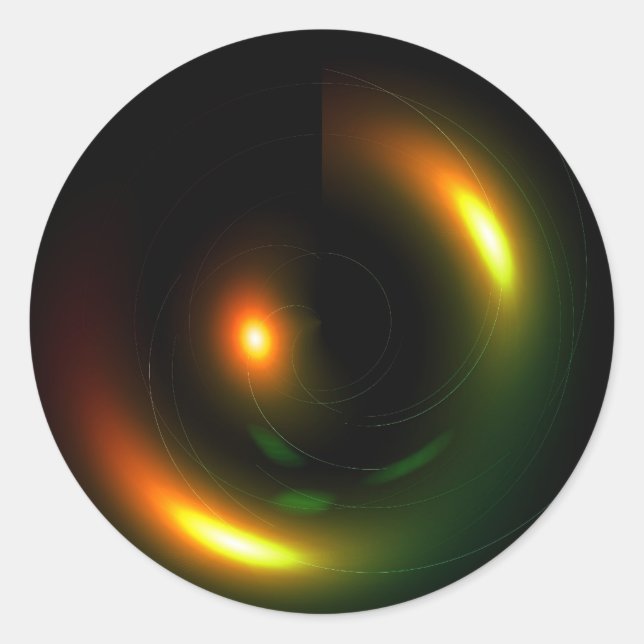 Pegatina Redonda psicodelia (Anverso)