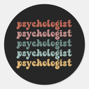 Pegatina Redonda Psicólogo Graduación de Estudiantes de Psicología