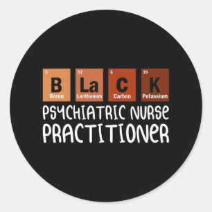 Pegatina Redonda Psiquiátrico Np Enfermera Profesional de Enfermerí