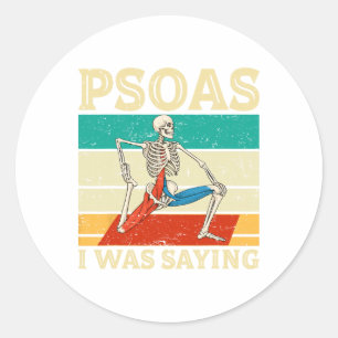 Pegatina Redonda Psoas Como Iba Diciendo Fisioterapeuta Mage Therap