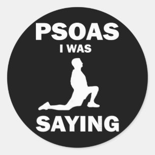 Pegatina Redonda Psoas Como Iba Diciendo Terapia Física Anatomía Yo