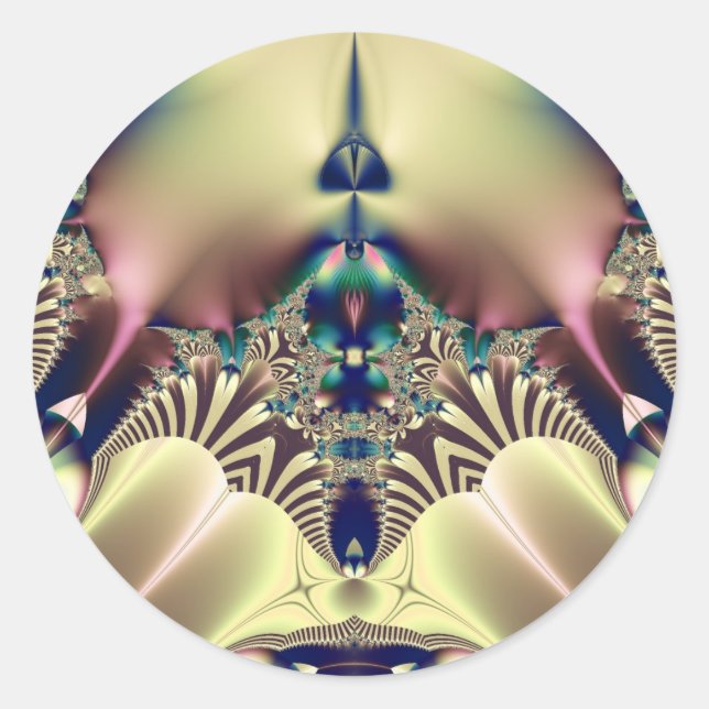 Pegatina Redonda Pstrípedo (Anverso)