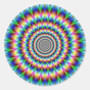 Pegatina Redonda Psychedelia