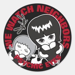 Pegatina Redonda Psychic Eyes World Tour