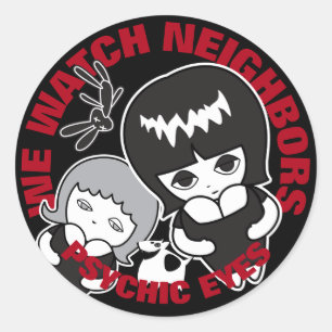 Pegatina Redonda Psychic Eyes World Tour